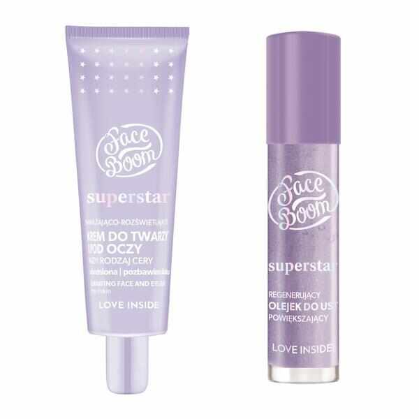 Crema de ochi si fata, BodyBoom Superstar, 99% ingrediente naturale, 50 ml + Ulei de buze, FaceBoom Superstar Gratuit