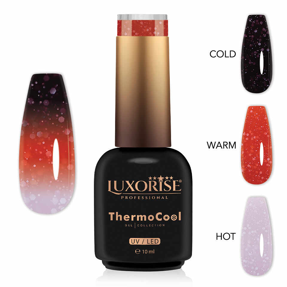 Oja Semipermanenta Termica 3 Culori LUXORISE ThermoCool - Magic Spritz 10ml
