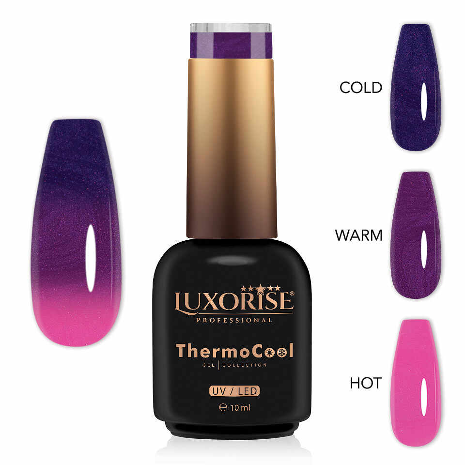 Oja Semipermanenta Termica 3 Culori LUXORISE ThermoCool - Moody Princess 10ml