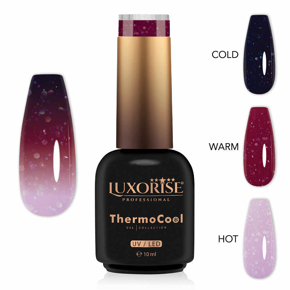 Oja Semipermanenta Termica 3 Culori LUXORISE ThermoCool - Radiant Princess 10ml