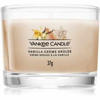 Yankee Candle Vanilla Crème Brûlée lumânare votiv glass