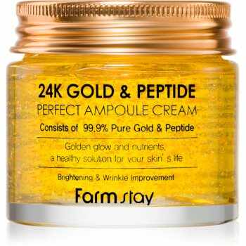 Farmstay 24K Gold & Peptide Perfect Ampoule Cream cremă hidratantă împotriva îmbătrânirii pielii