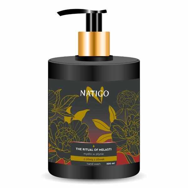 Sapun lichid parfumat Ritualul Melasti - cu ulei de masline Natigo, 500 ml