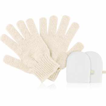 So Eco Exfoliating Gloves and Facial Buffing Pads set (pentru baie)