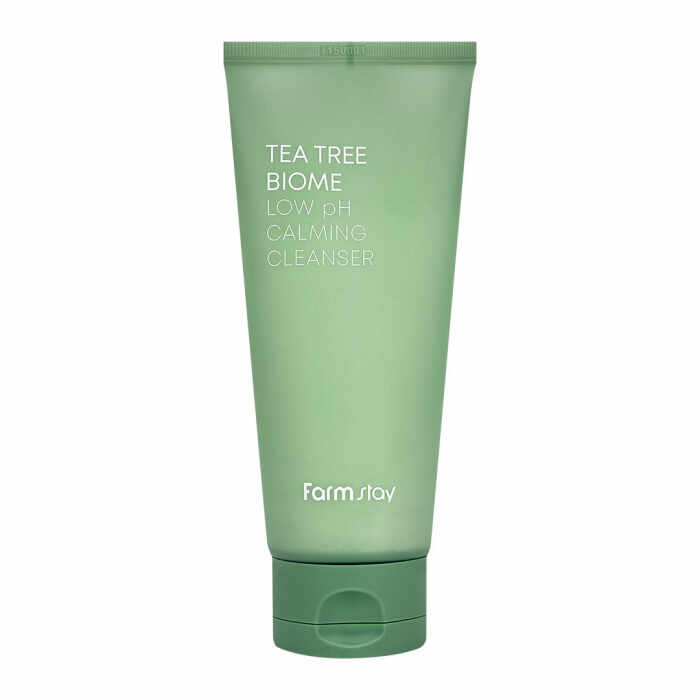 Spuma pentru curatare fata hidratanta calmanta Farmstay Tea Tree Biome Low Ph Calming 180ml