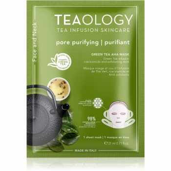 Teaology Face Mask Green Tea AHA masca de celule cu efect de curatare si reimprospatare pentru față și gât