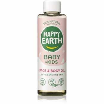 Happy Earth 100% Natural Face & Body Oil for Baby & Kids ulei pentru corp pentru piele uscata si sensibila
