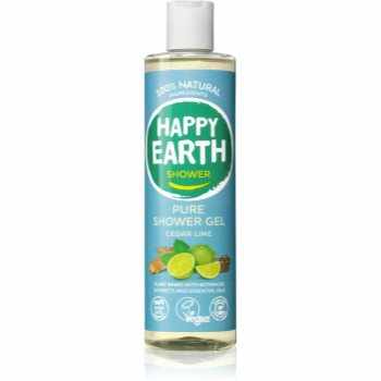 Happy Earth 100% Natural Shower Gel Cedar Lime gel de duș
