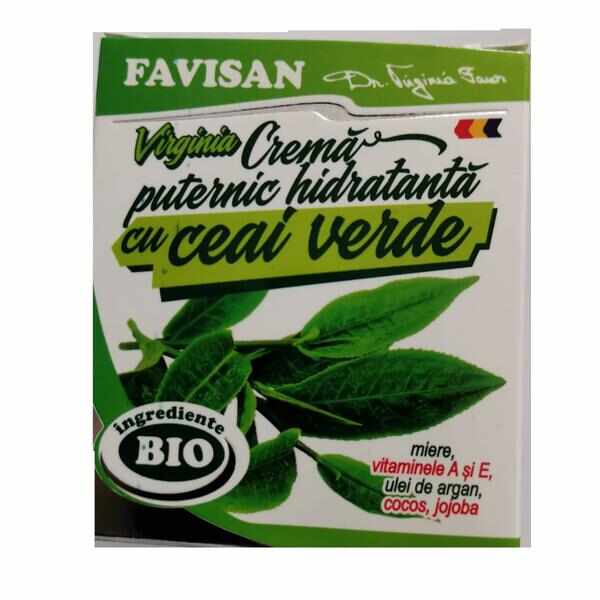 Crema Puternic Hidratanta cu Ceai Verde Virginia Favisan, 50ml