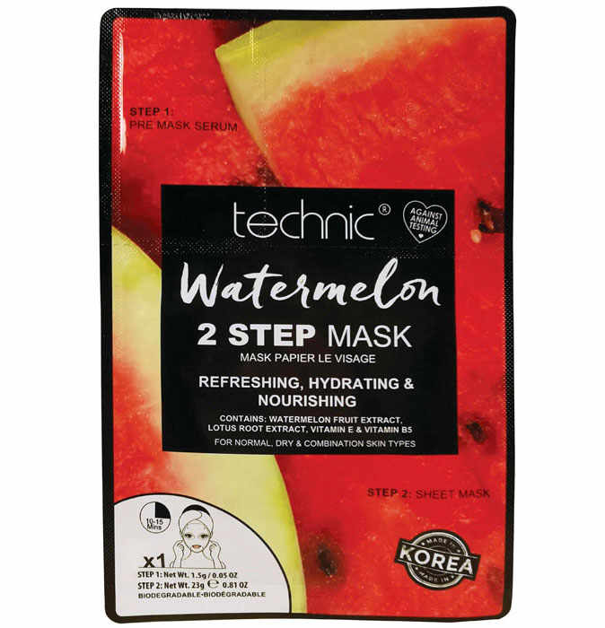 Masca cu pepene, Vitamina E B5, TECHNIC Watermelon, 2 Pasi, 1.5 g x 23 g