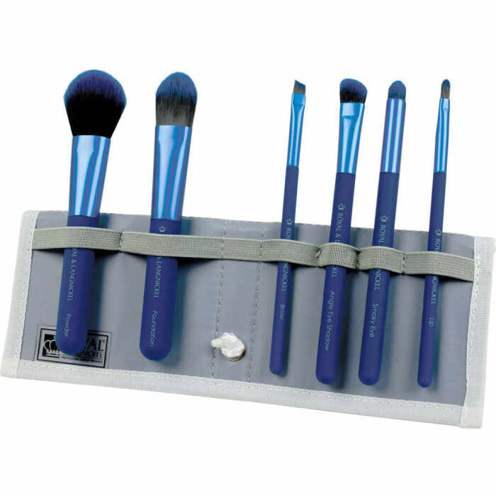 Set pensule profesionale Royal Langnickel MODA Total Face Flip Kit, 7 piese, Blue