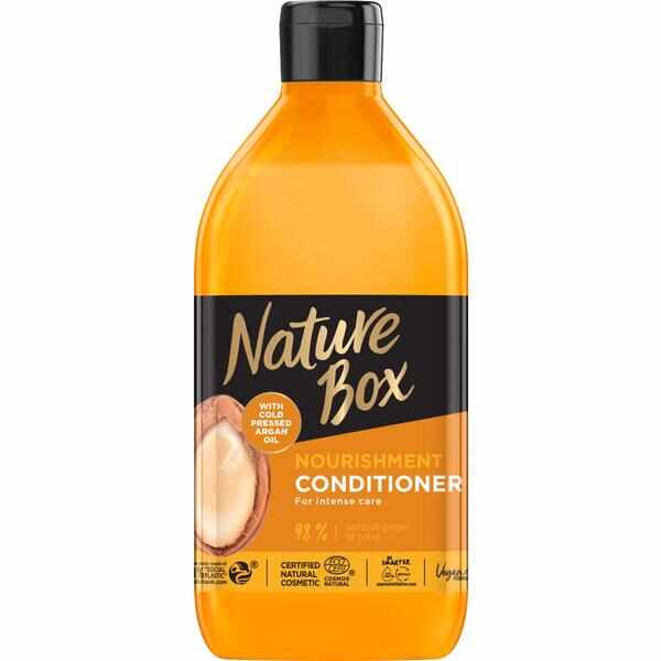 Balsam Nutritiv pentru Par cu Ulei de Argan Presat la Rece - Nature Box Nourishment Conditioner with Cold Pressed Argan Oil, 385 ml