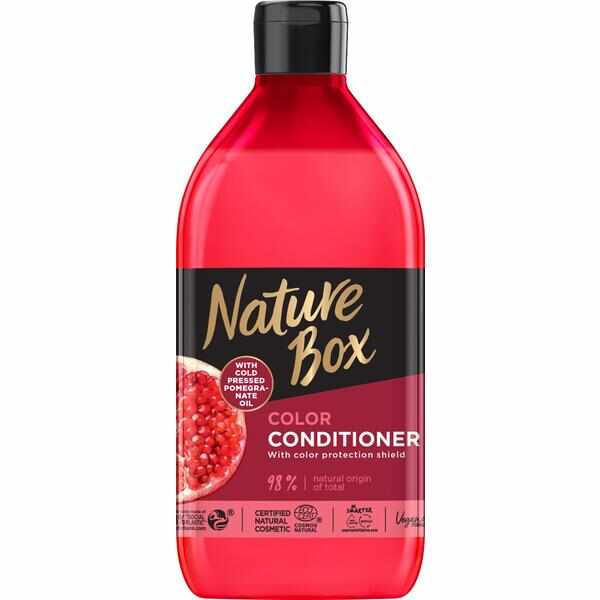Balsam pentru Par Vopsit cu Ulei de Rodie Presat la Rece - Nature Box Color Conditioner with Cold Pressed Pomegranate Oil, 385 ml