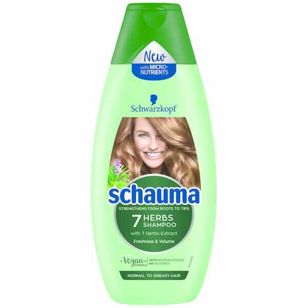 Sampon cu 7 Plante pentru Par Normal Spre Gras - Schwarzkopf Schauma 7 Herbs Shampoo for Normal to Grasy Hair, 400 ml