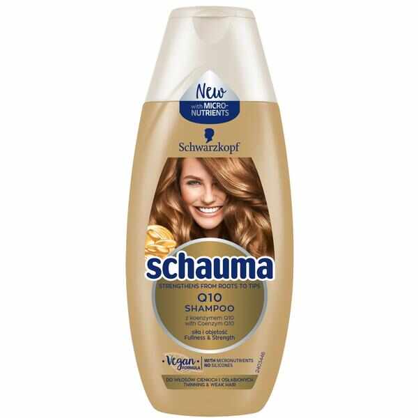 Sampon cu Coenzima Q10 pentru Par Fragil si Subtire - Schwarzkopf Schauma Q10 Shampoo for Thinning & Weak Hair, 250 ml