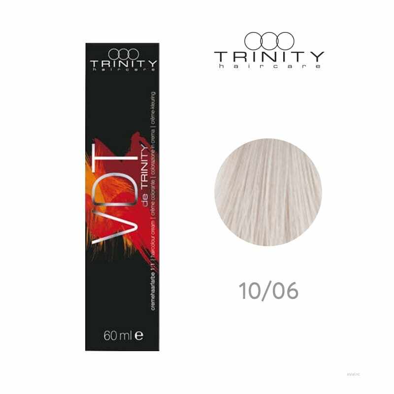 Vopsea crema pentru par VDT Trinity Haircare 10/06 Extra blonde mov natural, 60 ml