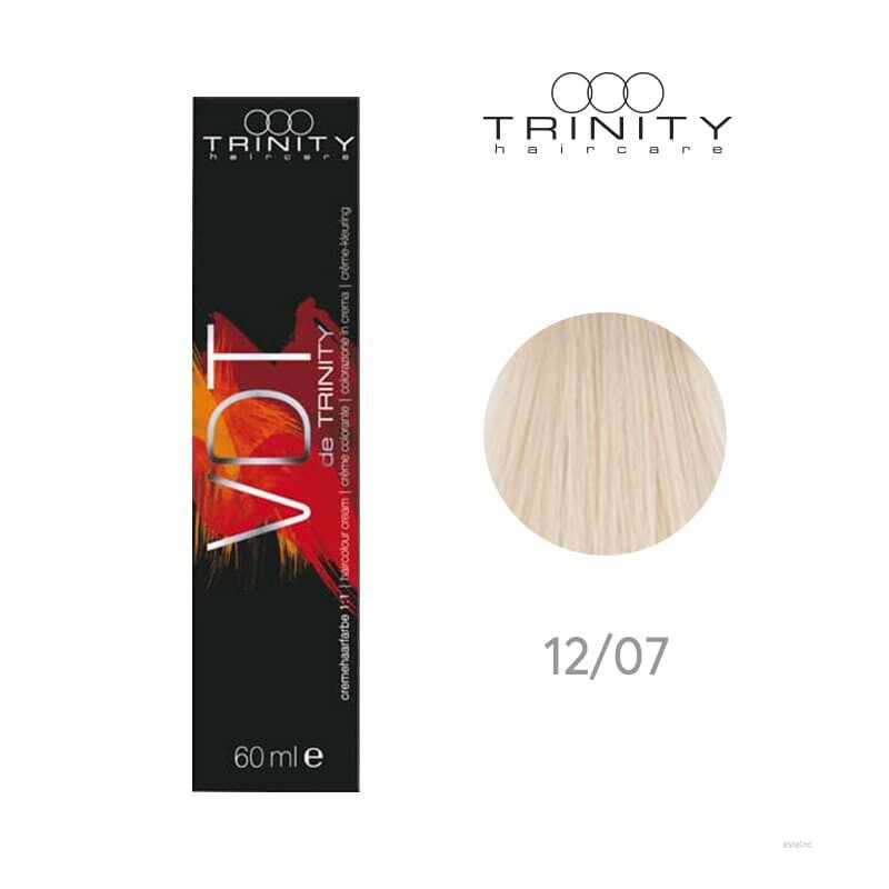 Vopsea crema pentru par VDT Trinity Haircare 12/07 Ultra blond natural maro, 60 ml