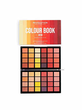 Paleta farduri de pleoape Makeup Revolution London Colour Book Shadow Palette CB03, 38.4 g