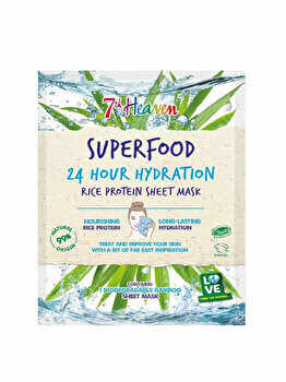 Masca de fata 7th Heaven, Superfood 24hr Hydration Sheet Mask, Rice Protein