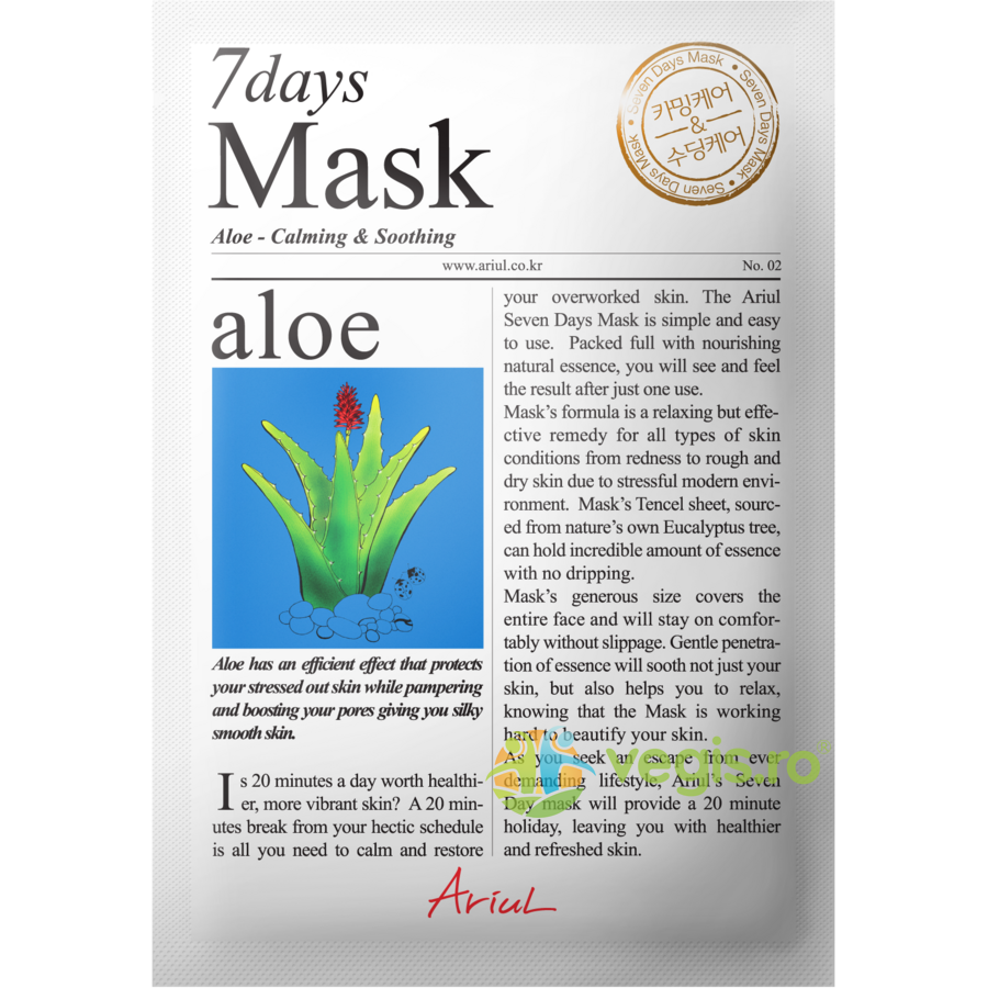 Masca 7Days cu Aloe Vera pentru Calmare si Improspatare 20g