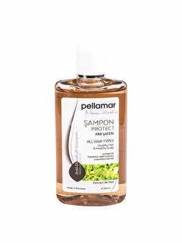 Sampon de par Pellamar Cosmetics pentru par saten cu extract de nuc, 250 ml