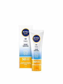 Crema pentru fata cu protectie solara Nivea, Sun, UV Face, Shine Control, SPF 50, 50 ml