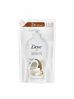 Rezerva sapun lichid Dove, Nourishing Secrets, cu lapte de migdale si cocos, 500 ml