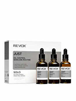 Set ingrijire ten Revox, Just, Oil Control, Skincare Routine (Acid glicolic 20 %, 30 ml + Acid hialuronic 5 %, 30 ml + Niacinamide 10 %, 30 ml)