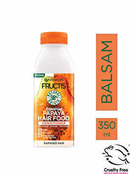 Balsam pentru par deteriorat Garnier, Fructis Hair Food, Papaya, 350 ml