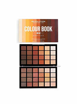 Paleta farduri de pleoape Makeup Revolution London Colour Book Shadow Palette CB02, 38.4 g