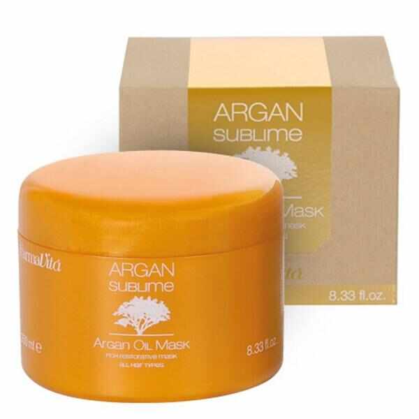 Masca pentru Par cu Ulei de Argan - FarmaVita Argan Sublime Argan Oil Mask, 250 ml