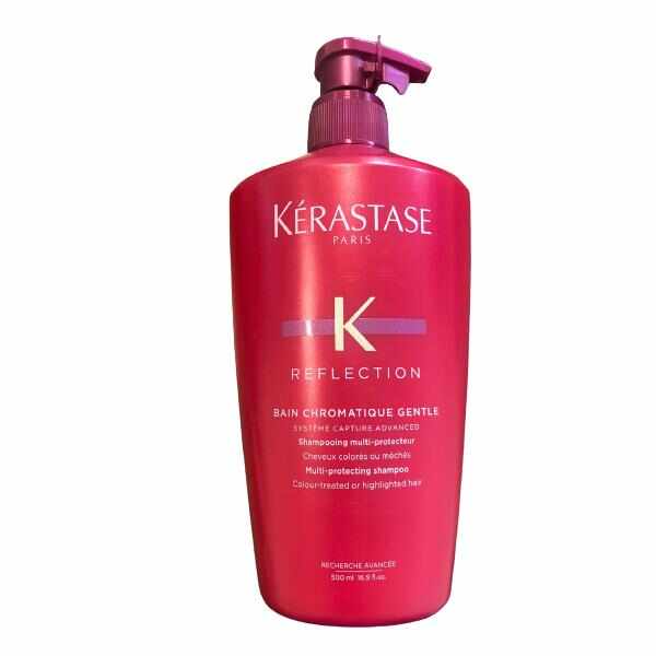 Sampon pentru Par Vopsit - Kerastase Reflection Bain Chromatique Gentle Multi-protecteur Colour-treated or Highlighted Hair, 500 ml