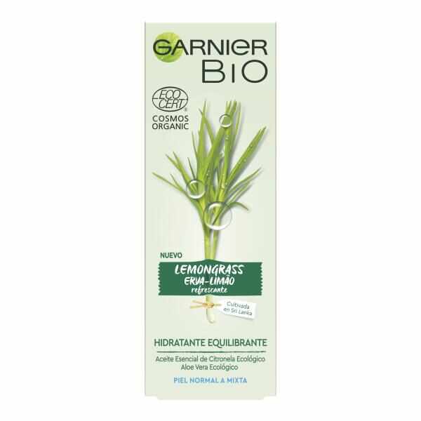Crema Faciala Hidratanta cu Lemongrass pentru Piele Normala si Mixta - Garnier Bio Lemongrass Hidratante Equilibrante Piel Normal A Mixta, 50 ml