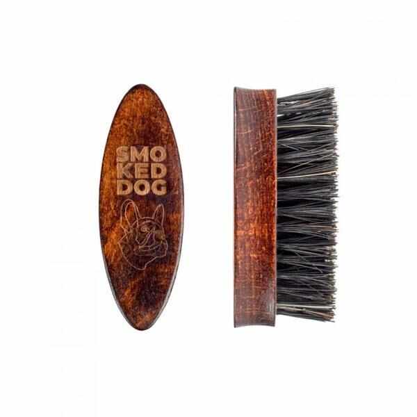 Perie de barba mica Smoked Dog din par 100% natural de mistret