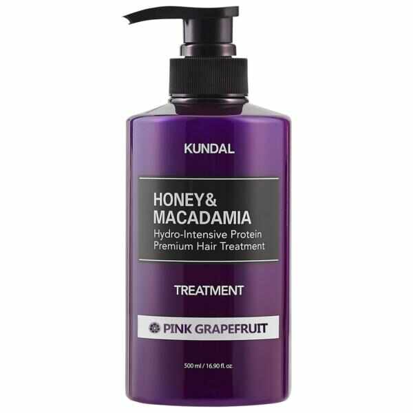 Tratament Hipoalergenic pentru Par Extra Hidratant cu Proteine si Parfum de Grapefruit Roz - Kundal Honey & Macadamia Treatment Pink Grapefruit, 500 ml