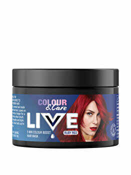 Masca de colorare si ingrijire pentru par LIVE, Colour & Care, Ruby Red, 150 ml