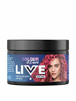 Masca de colorare si ingrijre pentru par LIVE, Colour & Care, Rosy Pink, 150 ml
