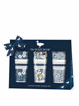 Set cadou Baylis and Harding, Fuzzy Duck Cotswold Wild Flower Meadow & Woodland Bluebell 3 Hand Cream Set, 3 produse