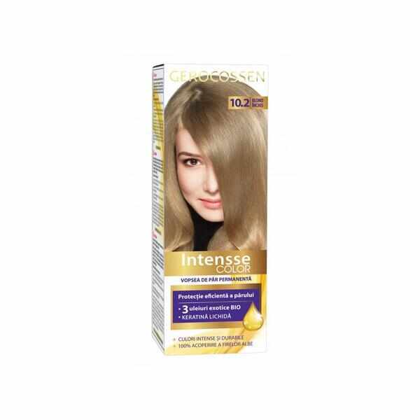 Vopsea de păr permanentă Gerocossen Intensse Color 10.2 Blond Închis , 50 ml