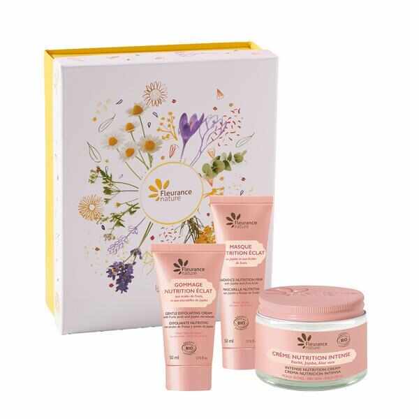Set cadou produse cosmetice bio nutritive Fleurance Nature - Intense Nutrition (Crema 50ml + Masca 50ml + Gomaj 50ml)